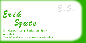 erik szuts business card